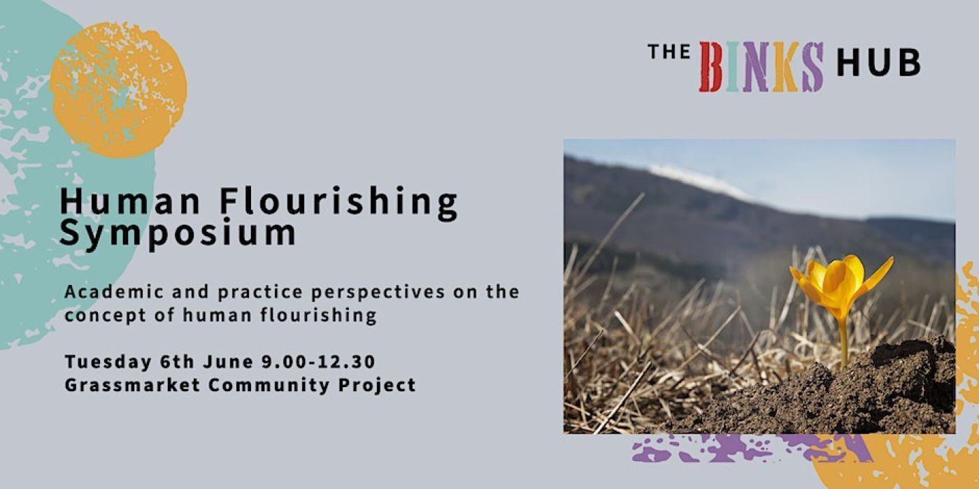 Flyer for human flourishing symposium event